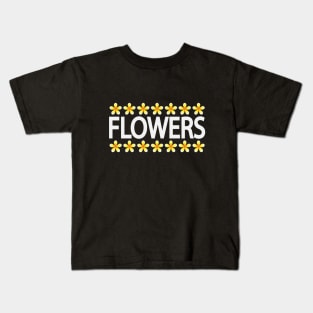 Flowers typography design Kids T-Shirt